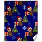 Christmas Monkey emoji Canvas 16  x 20 