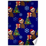 Christmas Monkey emoji Canvas 24  x 36 