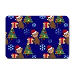 Christmas Monkey emoji Small Doormat