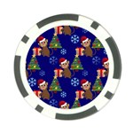 Christmas Monkey emoji Poker Chip Card Guard