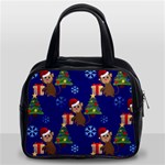 Christmas Monkey emoji Classic Handbag (Two Sides)