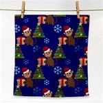 Christmas Monkey emoji Face Towel