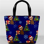 Christmas Monkey emoji Bucket Bag