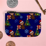 Christmas Monkey emoji Mini Coin Purse