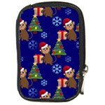 Christmas Monkey emoji Compact Camera Leather Case