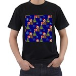 Christmas Monkey emoji Men s T-Shirt (Black)