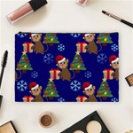 Christmas Monkey emoji Cosmetic Bag (Large)