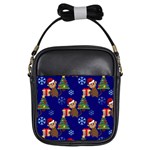 Christmas Monkey emoji Girls Sling Bag