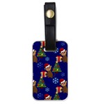 Christmas Monkey emoji Luggage Tag (one side)