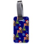 Christmas Monkey emoji Luggage Tag (two sides)