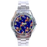 Christmas Monkey emoji Stainless Steel Analogue Watch