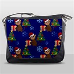 Christmas Monkey emoji Messenger Bag