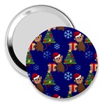 Christmas Monkey emoji 3  Handbag Mirror