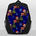 Christmas Monkey emoji Backpack Bag