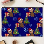 Christmas Monkey emoji Cosmetic Bag (XXXL)