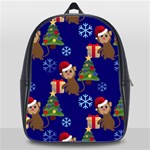 Christmas Monkey emoji School Bag (XL)