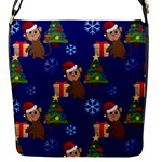 Christmas Monkey emoji Flap Closure Messenger Bag (S)