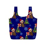 Christmas Monkey emoji Full Print Recycle Bag (S)