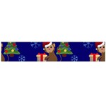 Christmas Monkey emoji Flano Scarf (Large)