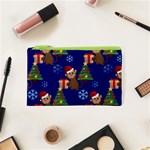 Christmas Monkey emoji Cosmetic Bag (XS)