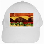 hipster Burger White Cap