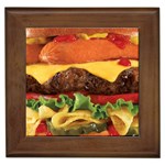 hipster Burger Framed Tile