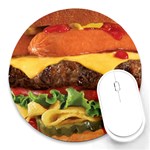 hipster Burger Round Mousepad