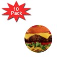 hipster Burger 1  Mini Magnet (10 pack) 