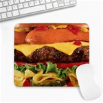 hipster Burger Large Mousepad