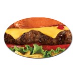 hipster Burger Magnet (Oval)