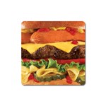 hipster Burger Magnet (Square)