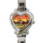 hipster Burger Heart Italian Charm Watch