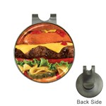 hipster Burger Golf Ball Marker Hat Clip