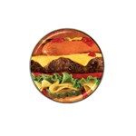 hipster Burger Hat Clip Ball Marker