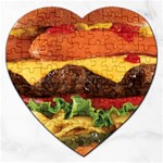 hipster Burger Jigsaw Puzzle (Heart)