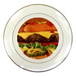 hipster Burger Porcelain Plate