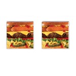 hipster Burger Cufflinks (Square)