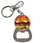 hipster Burger Bottle Opener Key Chain