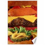 hipster Burger Canvas 24  x 36 