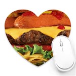 hipster Burger Heart Mousepad