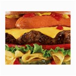 hipster Burger Small Glasses Cloth (2 Sides)