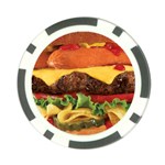 hipster Burger Poker Chip Card Guard