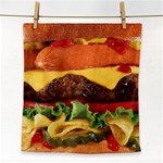 hipster Burger Face Towel