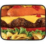 hipster Burger Double Sided Fleece Blanket (Mini)