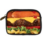 hipster Burger Digital Camera Leather Case