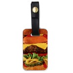 hipster Burger Luggage Tag (one side)