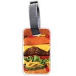 hipster Burger Luggage Tag (two sides)