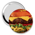 hipster Burger 3  Handbag Mirror