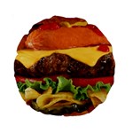 hipster Burger Standard 15  Premium Round Cushion 