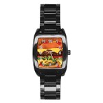 hipster Burger Stainless Steel Barrel Watch